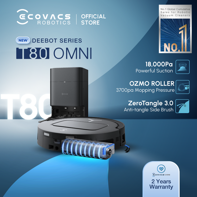 [NEW] ECOVACS DEEBOT T80 OMNI FLOOR WASHING ROBOT VACUUM