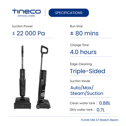 Tineco Floor One S7 Stretch Steam Smart Floor Washer Vacuum Cleaner
