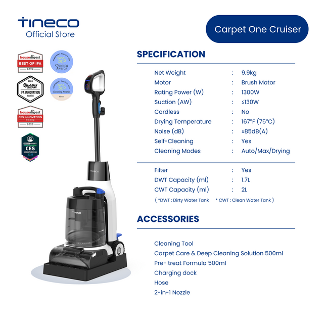 Tineco Carpet One Cruiser Vacuum Cleaner