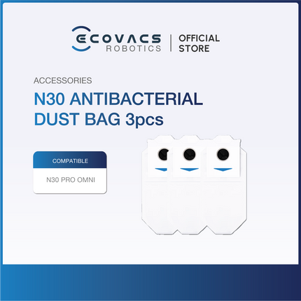 ECOVACS DEEBOT N30 / N30 PRO OMNI SERIES - ACCESSORIES KIT, MOP CLOTH, SOLID FLOOR CLEANER & DUSTBAG
