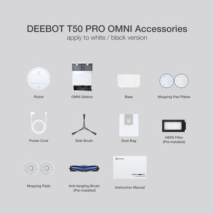 [2025 NEW] ECOVACS DEEBOT T50 PRO OMNI AI ROBOT VACUUM