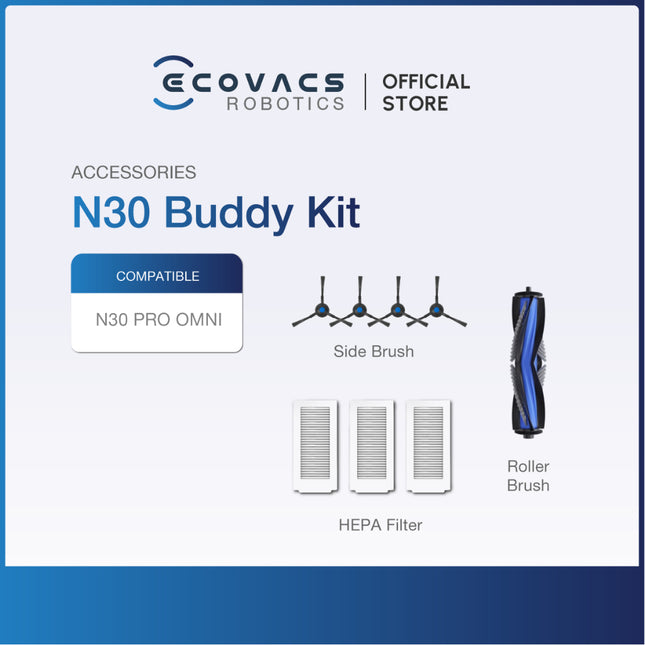 ECOVACS DEEBOT N30 PRO OMNI SERIES - ACCESSORIES KIT, MOP CLOTH, SOLID FLOOR CLEANER & DUSTBAG