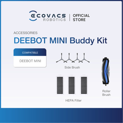 ECOVACS DEEBOT MINI ACCESSORIES LISTING - ACCS KIT, DUSTBAG, MOP PADS, ROLLER BRUSH & WATER TANK