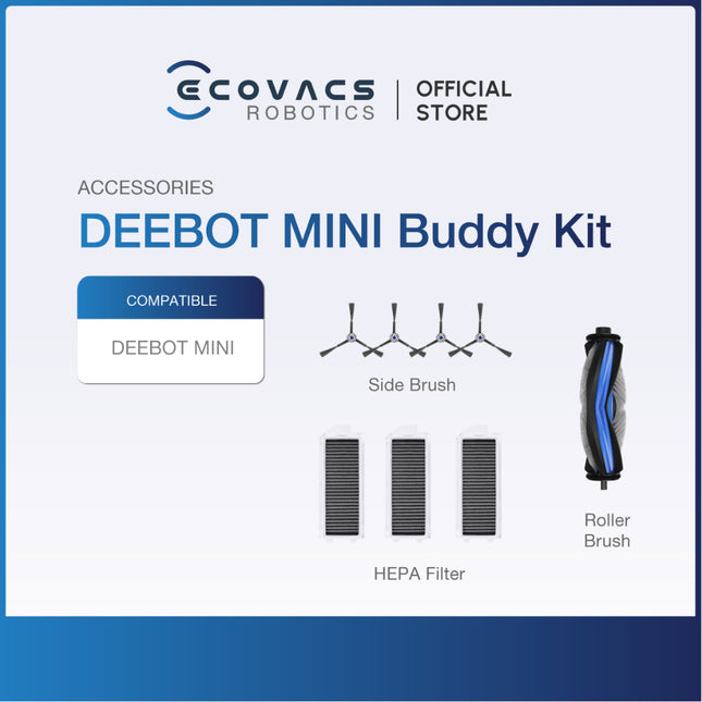 ECOVACS DEEBOT MINI ACCESSORIES LISTING - ACCS KIT, DUSTBAG, MOP PADS, ROLLER BRUSH & WATER TANK