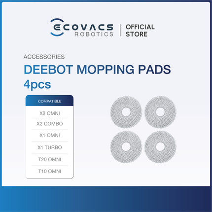 ECOVACS DEEBOT X2/X2 COMBO/T30S COMBO FAMILY SERIES ACCESSORIES LISTING - ACC KIT, MOP CLOTH & DUSTBAG