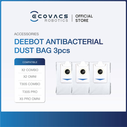 ECOVACS DEEBOT X2/X2 COMBO/T30S COMBO FAMILY SERIES ACCESSORIES LISTING - ACC KIT, MOP CLOTH & DUSTBAG