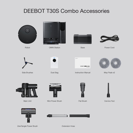 ECOVACS DEEBOT T30S COMBO ROBOT + STICK VACUUM