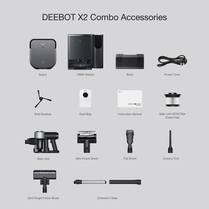 ECOVACS DEEBOT X2 COMBO ROBOT + STICK VACUUM