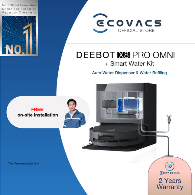 [2025 NEW] ECOVACS DEEBOT X8 PRO OMNI FLOOR WASHING ROBOT VACUUM