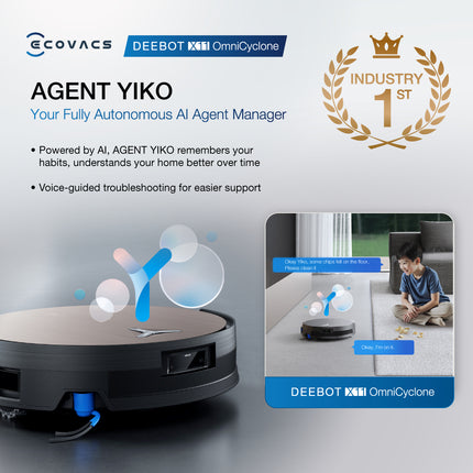 [New] ECOVACS DEEBOT X11 OmniCyclone Floor Washing Robot Vacuum