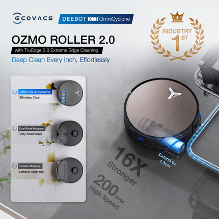 [New] ECOVACS DEEBOT X11 OmniCyclone Floor Washing Robot Vacuum